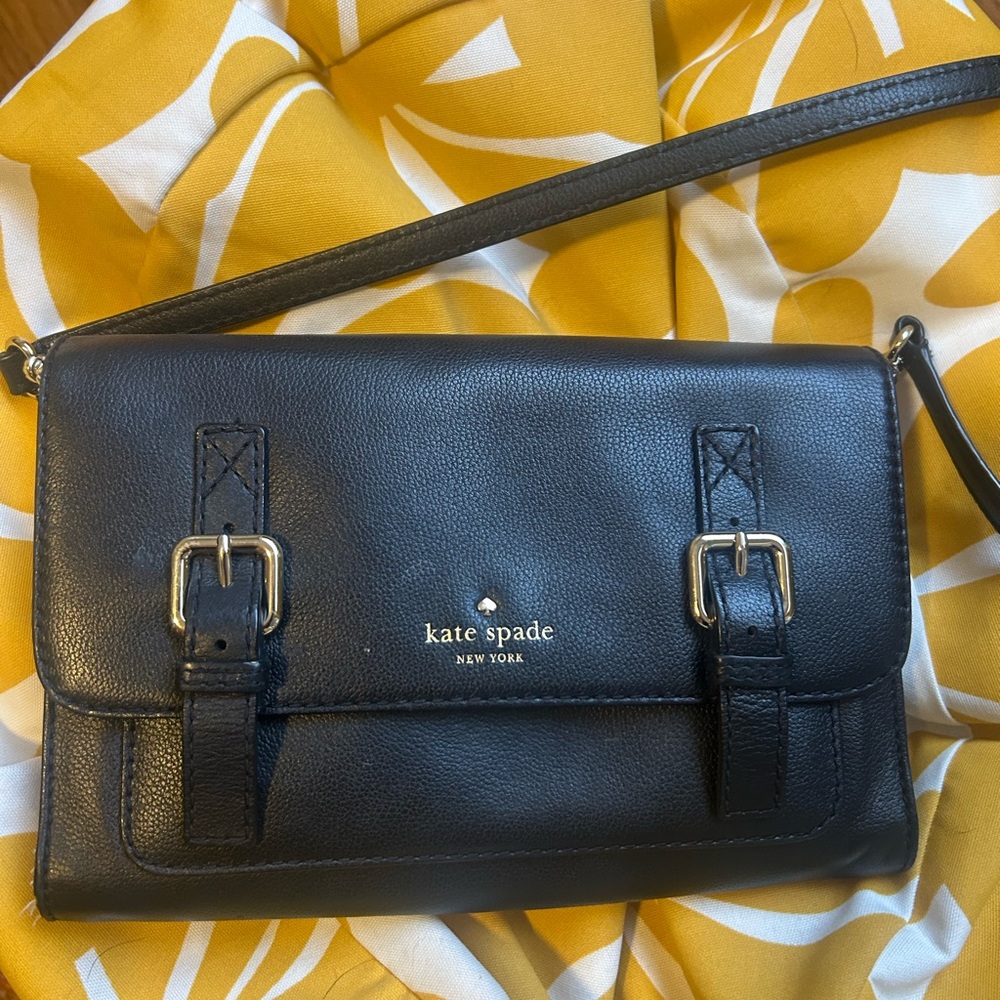 Kate Spade Black Leather Crossbody Bag
